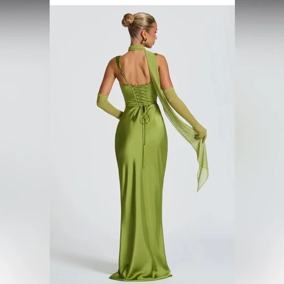 asos plus size green dress Babyboo